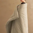 Chauffe-lit double 350 gr/m2 en pur coton teint en pièce - Délicatesse Viadurini