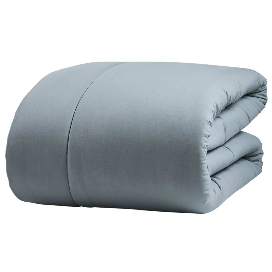 Chauffe-lit double 350 gr/m2 en pur coton teint en pièce - Délicatesse Viadurini