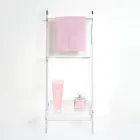 Échelle porte-serviettes en plexiglas blanc fabriquée en Italie - Jamira Viadurini