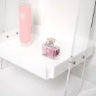 Échelle porte-serviettes en plexiglas blanc fabriquée en Italie - Jamira Viadurini