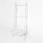 Échelle porte-serviettes en plexiglas blanc fabriquée en Italie - Jamira Viadurini