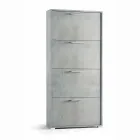 Meuble à chaussures à rabat double rangée en mélaminé ciment Cleaf Senis Viadurini