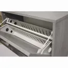 Meuble à chaussures à rabat double rangée en mélaminé ciment Cleaf Senis Viadurini