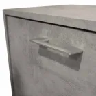 Meuble à chaussures à rabat double rangée en mélaminé ciment Cleaf Senis Viadurini