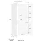 Étagère à chaussures haute ou basse en bois durable avec 2 ou 4 portes - Fjona Viadurini