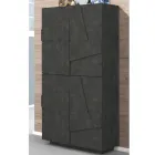 Étagère à chaussures haute ou basse en bois durable avec 2 ou 4 portes - Fjona Viadurini