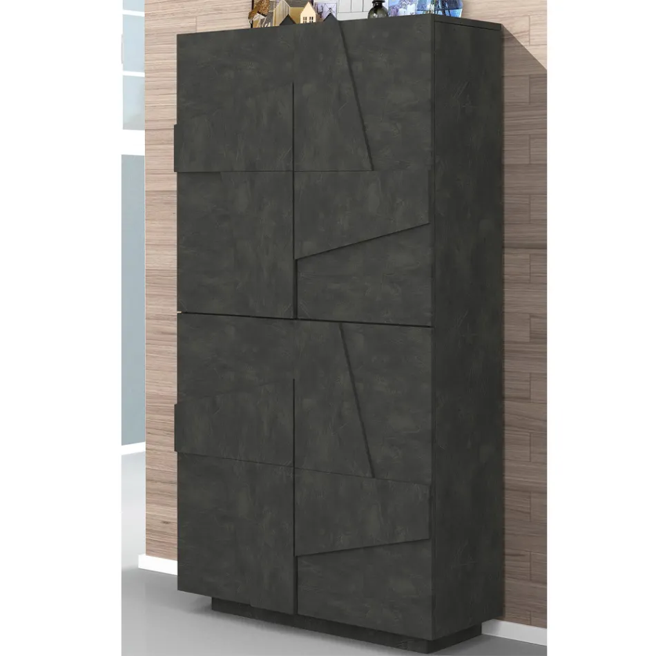 Étagère à chaussures haute ou basse en bois durable avec 2 ou 4 portes - Fjona Viadurini