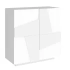 Étagère à chaussures haute ou basse en bois durable avec 2 ou 4 portes - Fjona Viadurini