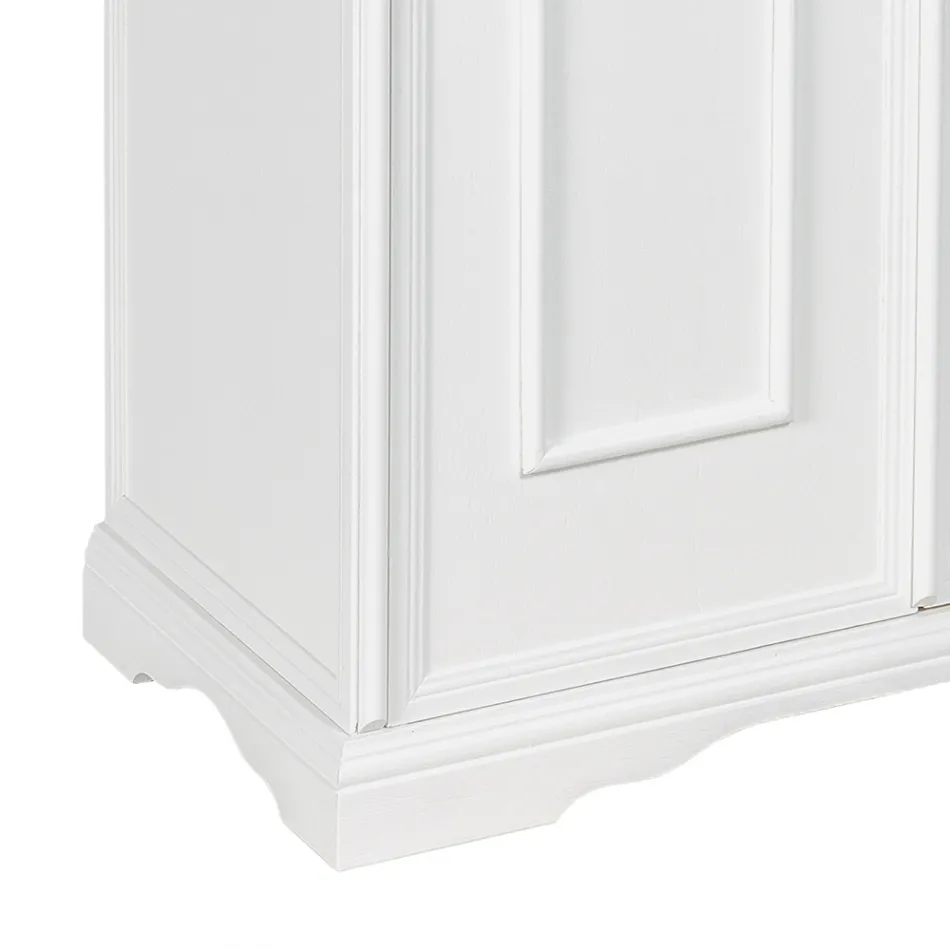 Meuble à chaussures avec 1 tiroir et 2 portes en bois Made in Italy - Lasa Viadurini