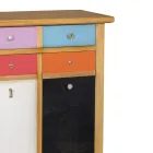 Étagère à chaussures avec tiroirs de toutes les couleurs et différentes poignées Made in Italy - Mitra Viadurini