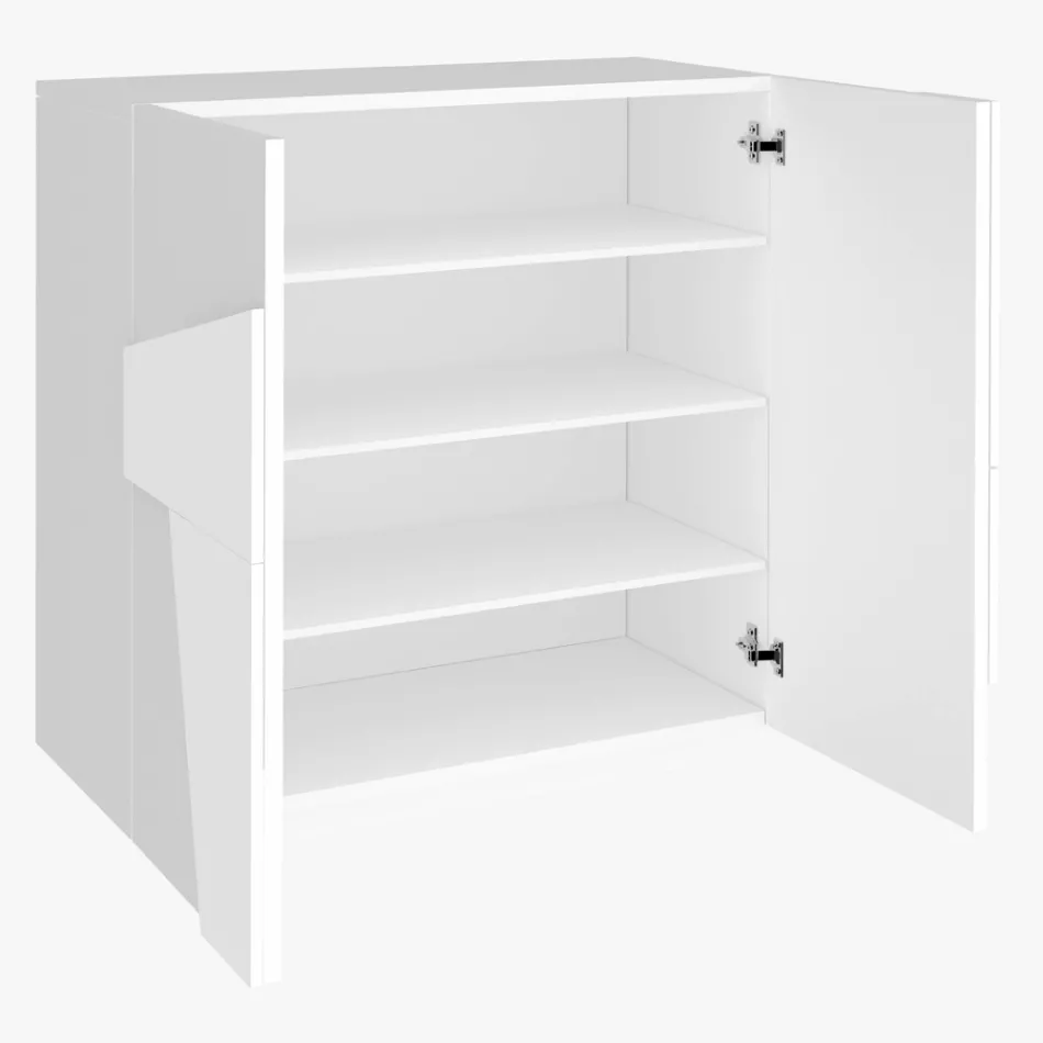 Meuble à chaussures d'intérieur avec 2 portes en mélamine Made in Italy - Naditza Viadurini