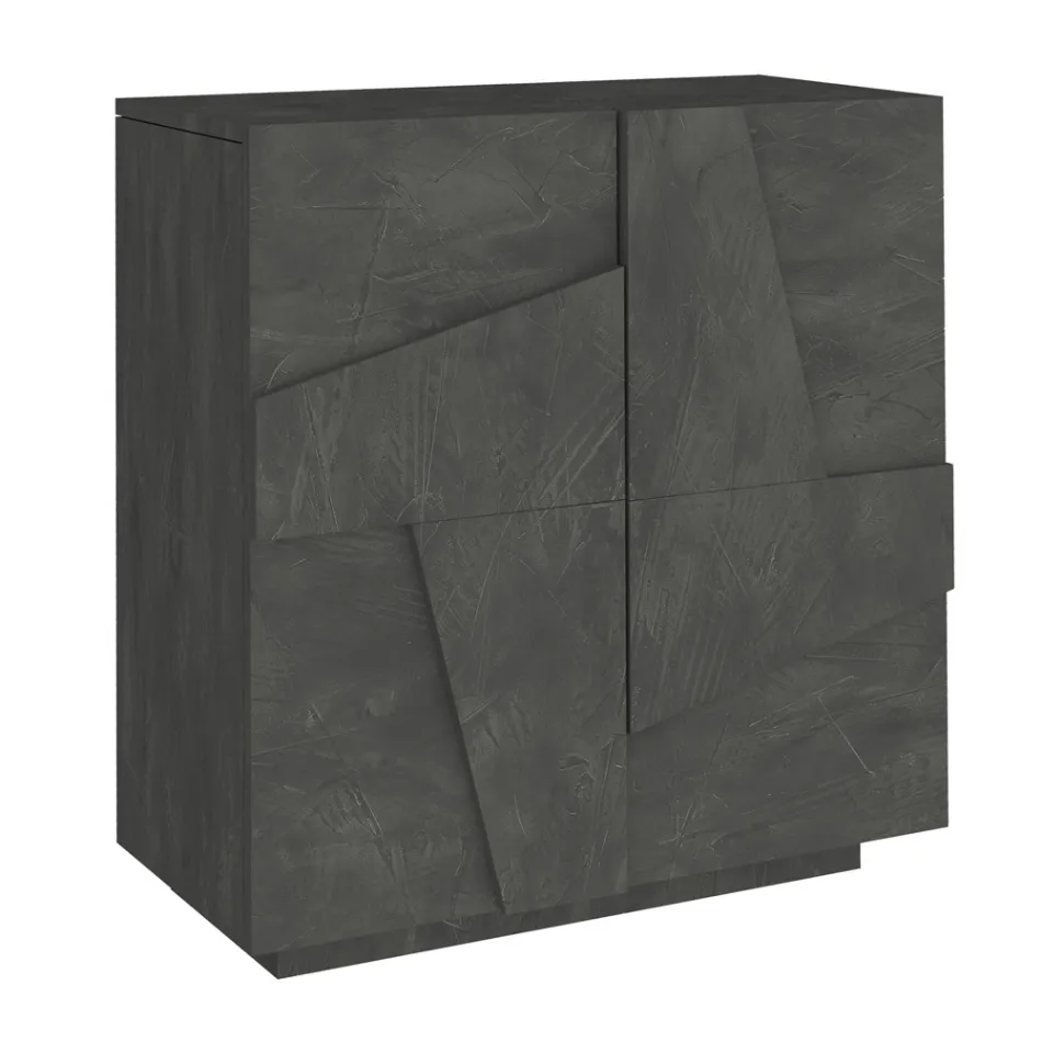 Meuble à chaussures d'intérieur avec 2 portes en mélamine Made in Italy - Naditza Viadurini