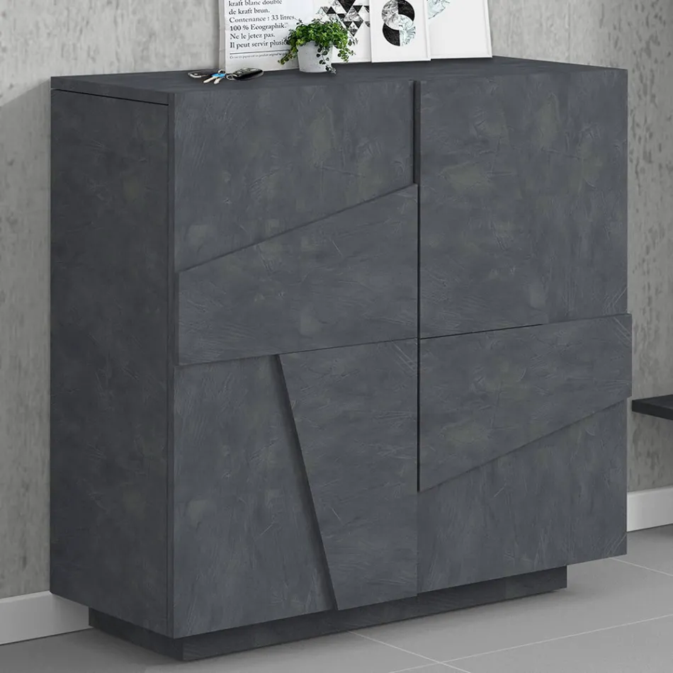 Meuble à chaussures d'intérieur avec 2 portes en mélamine Made in Italy - Naditza Viadurini