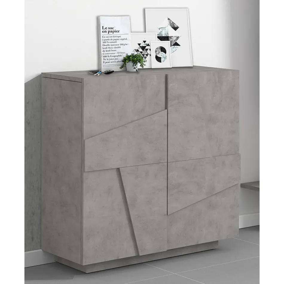 Meuble à chaussures d'intérieur avec 2 portes en mélamine Made in Italy - Naditza Viadurini