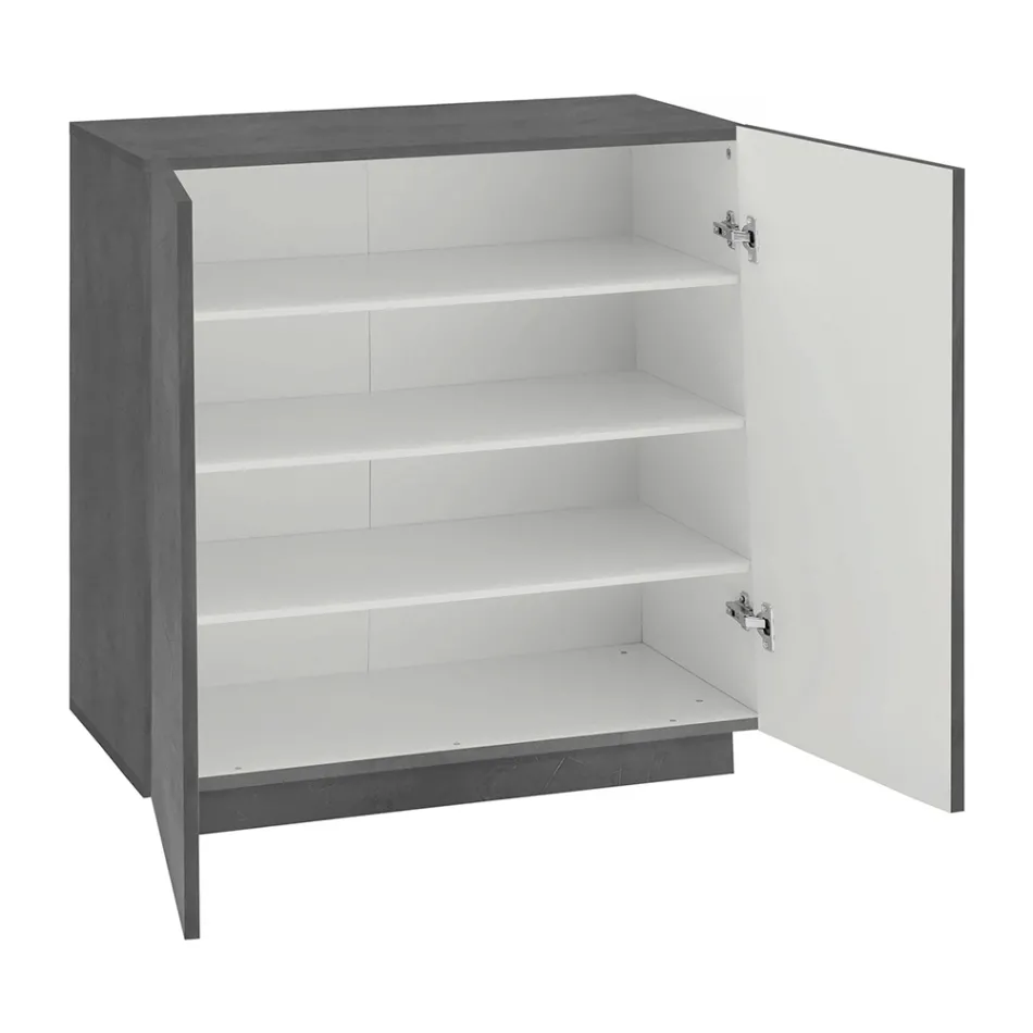 Meuble à chaussures pour salon avec 2 portes en mélamine Made in Italy - Popilio Viadurini