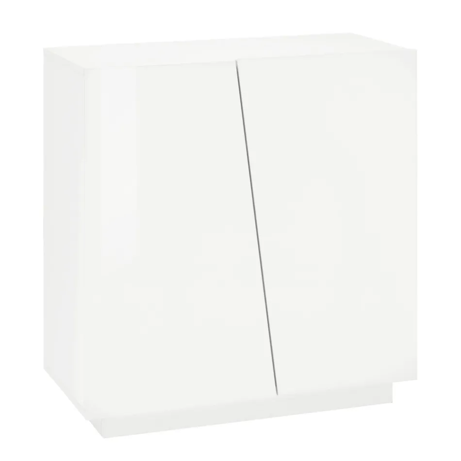 Meuble à chaussures pour salon avec 2 portes en mélamine Made in Italy - Popilio Viadurini