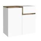 Porte-chaussures d'entrée 3 ou 4 portes en bois blanc et ardoise ou érable - Tiscali Viadurini