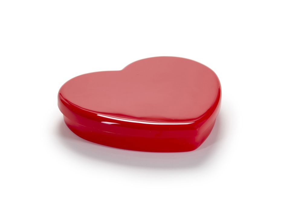 Boîte de rangement en plexiglas en forme de cœur fabriquée en Italie - Heartbox