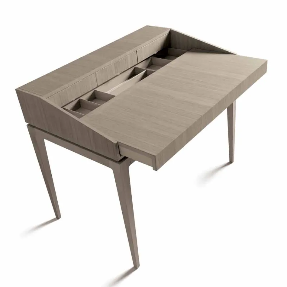 Bureau design moderne en noyer, L 105 x P 65 cm, Acario Viadurini