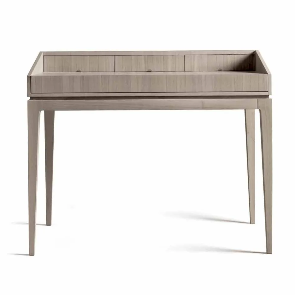 Bureau design moderne en noyer, L 105 x P 65 cm, Acario Viadurini