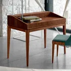 Bureau design moderne en noyer, L 105 x P 65 cm, Acario Viadurini