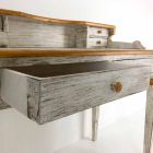 Bureau d'écriture fait main en bois massif avec 4 tiroirs Made in Italy - Amela Viadurini