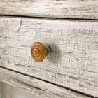 Bureau d'écriture fait main en bois massif avec 4 tiroirs Made in Italy - Amela Viadurini