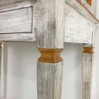 Bureau d'écriture fait main en bois massif avec 4 tiroirs Made in Italy - Amela Viadurini