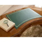 Bureau Classique 5 Tiroirs en Bois et Ecocuir Made in Italy - Commodo Viadurini