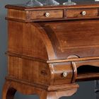 Bureau classique 5 tiroirs en bois et incrustations Made in Italy - Hastings Viadurini