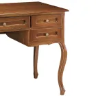 Bureau avec 5 tiroirs en merisier patiné Made in Italy - Opi Viadurini