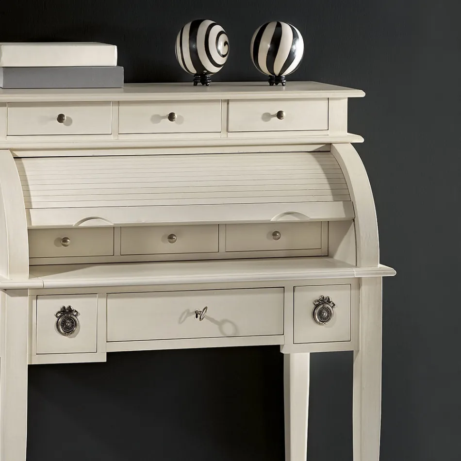 Bureau avec 6 tiroirs extérieurs, 3 tiroirs intérieurs et 1 compartiment fabriqué en Italie - Marte Viadurini