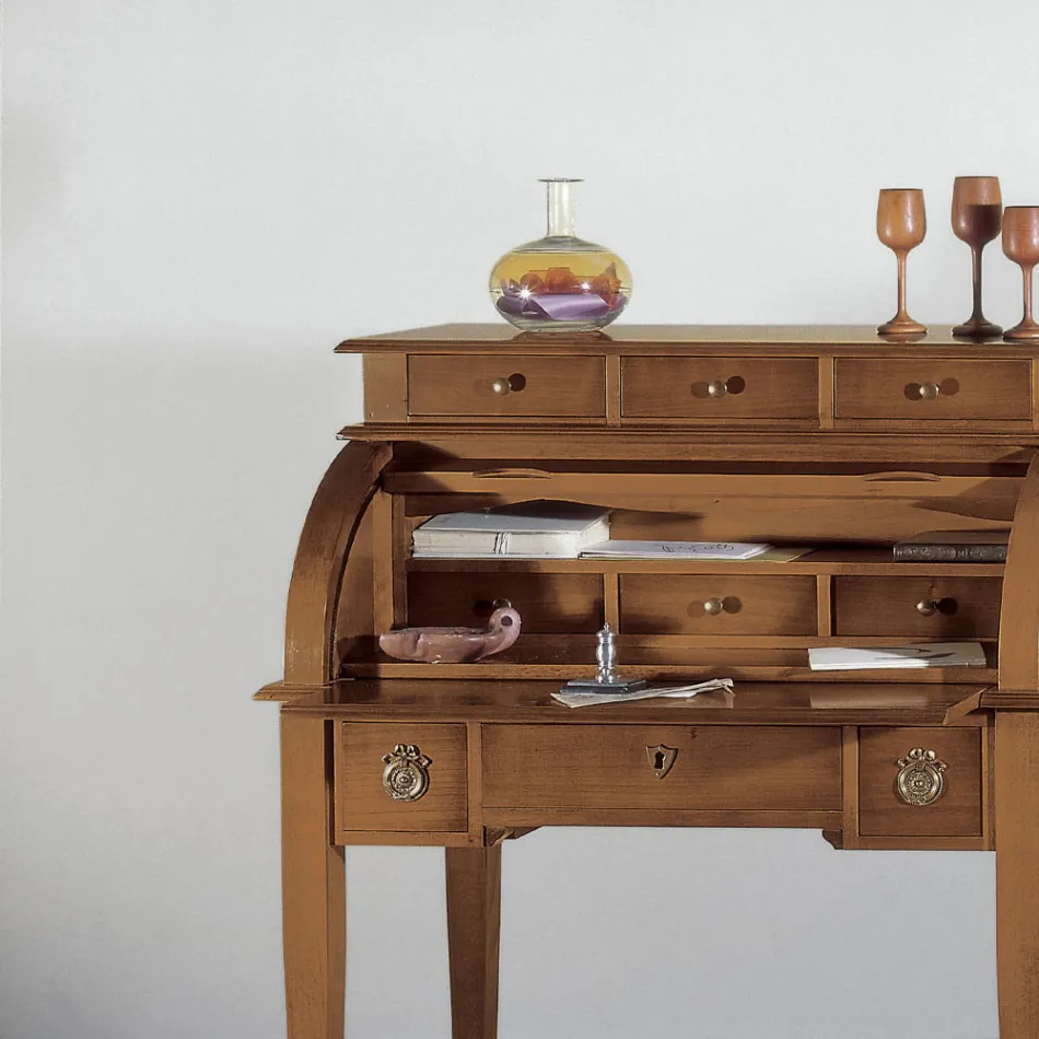 Bureau avec 6 tiroirs extérieurs, 3 tiroirs intérieurs et 1 compartiment fabriqué en Italie - Marte Viadurini