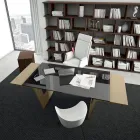 Bureau avec plateau en verre Andrea Stramigioli - Frafalla Viadurini