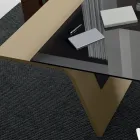 Bureau avec plateau en verre Andrea Stramigioli - Frafalla Viadurini