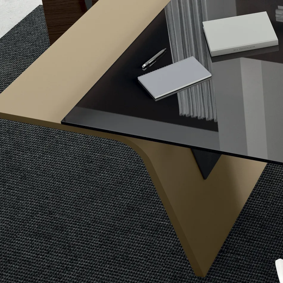 Bureau avec plateau en verre Andrea Stramigioli - Frafalla Viadurini