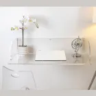 Bureau mural Otilia en plexiglas au design minimaliste, fabriqué en Italie Viadurini