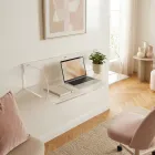 Bureau mural Otilia en plexiglas au design minimaliste, fabriqué en Italie Viadurini
