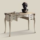 Bureau de salon en bois de luxe à 5 tiroirs fabriqué en Italie - Caligola Viadurini