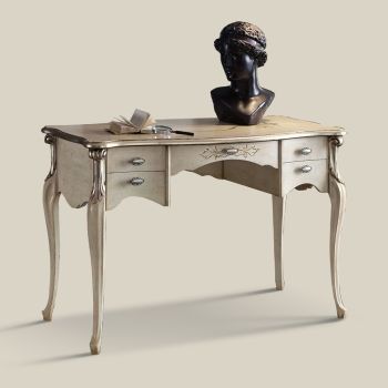 Bureau de salon en bois de luxe à 5 tiroirs fabriqué en Italie - Caligola