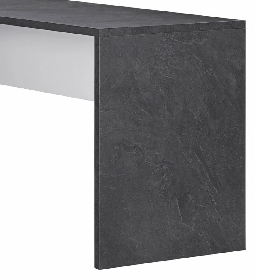 Bureau angulaire en bois mélaminé 2 finitions - Analuisa Viadurini