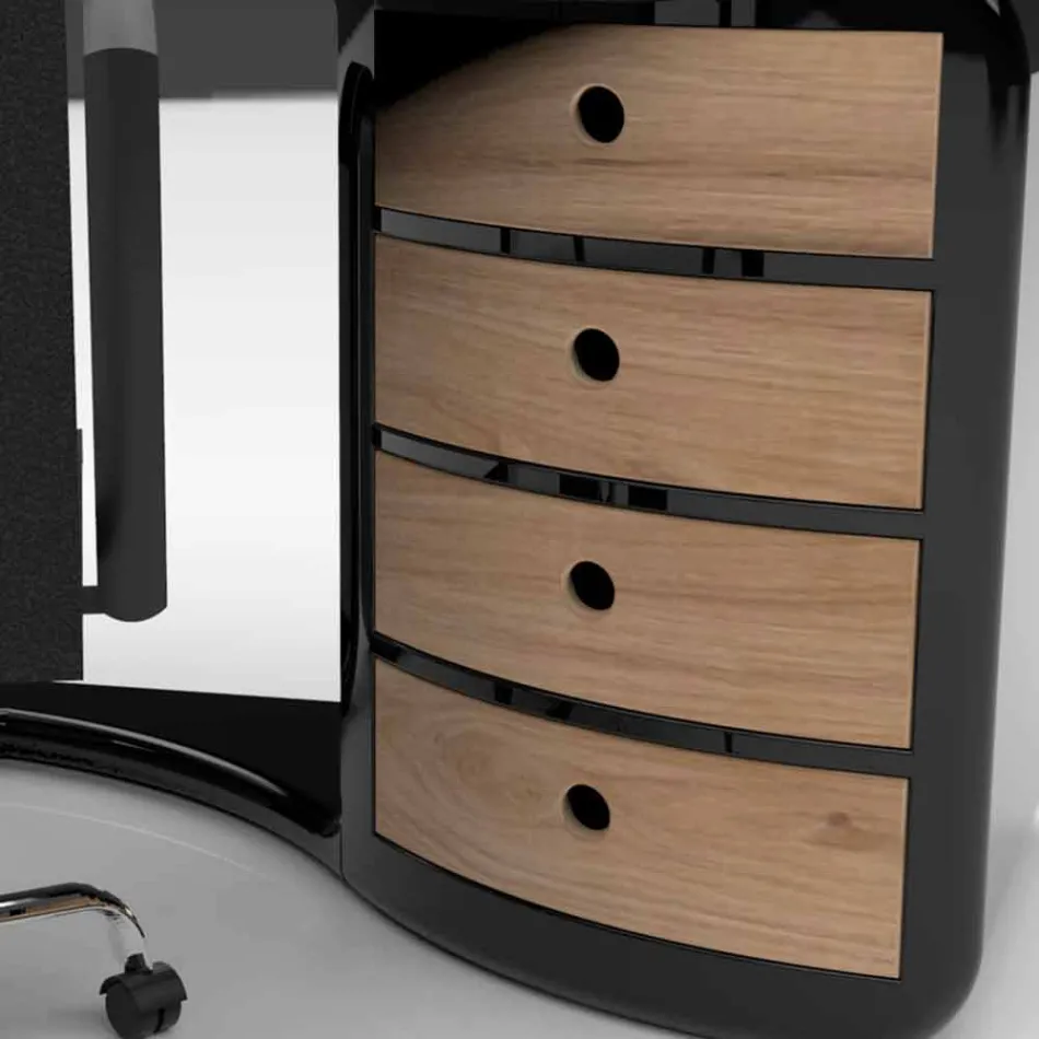 Bureau design avec tiroirs made in Italy, Milazzo Viadurini