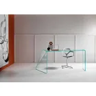 Bureau de bureau design moderne en verre extralight fabriqué en Italie - Rosalia Viadurini