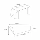 Bureau de bureau design moderne en verre extralight fabriqué en Italie - Rosalia Viadurini