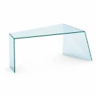 Bureau de bureau design moderne en verre extralight fabriqué en Italie - Rosalia Viadurini