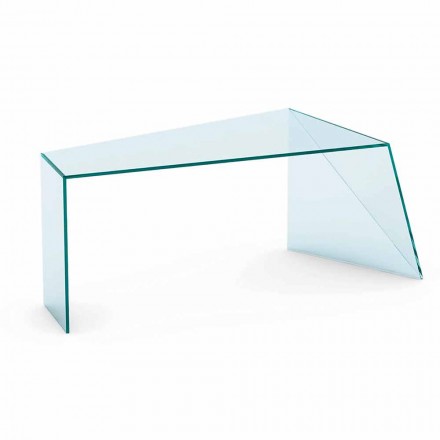 Bureau de bureau design moderne en verre extralight fabriqué en Italie - Rosalia Viadurini