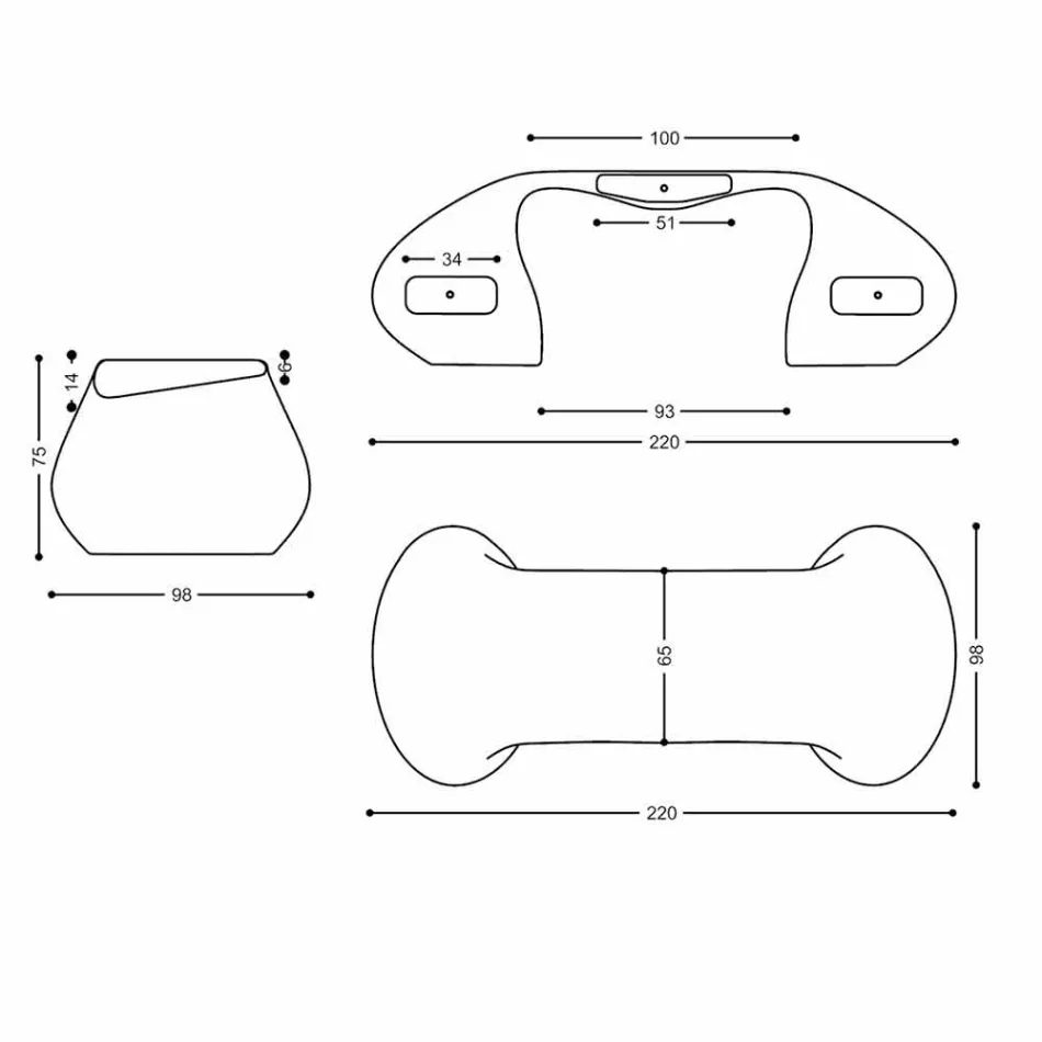 Bureau de design moderne fabriqué en Italie, Telese Viadurini