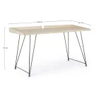 Bureau Design en Acier et Plateau en Bois Style Industriel - Secrétaire Viadurini