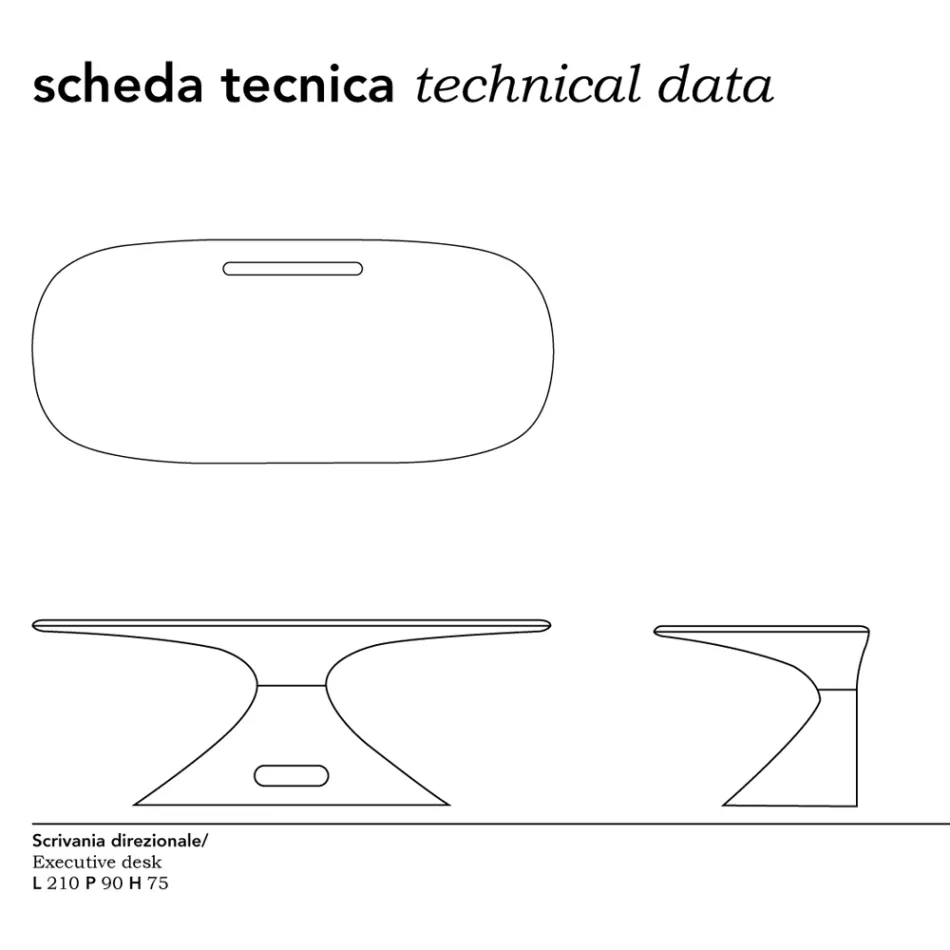 Bureau Karim Rashid en résine - Smania Viadurini