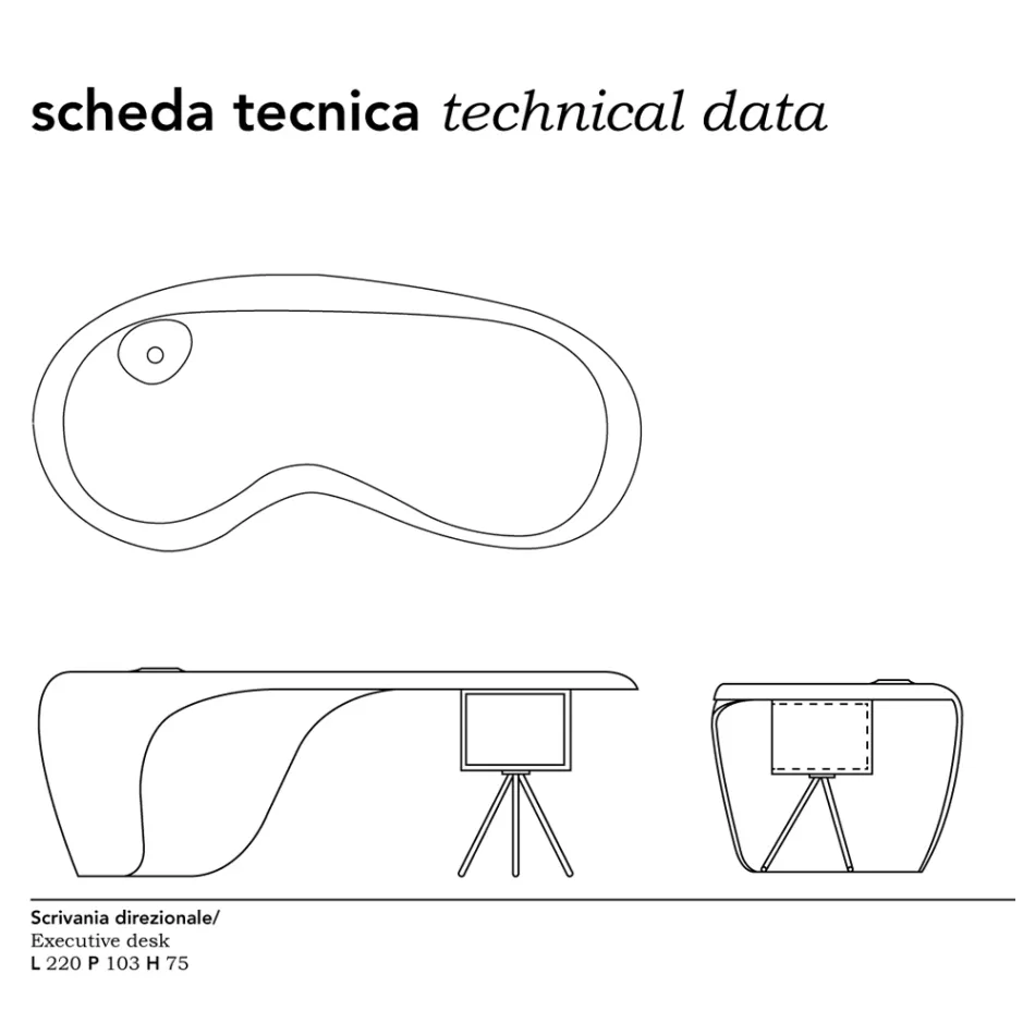 Bureau de direction de Karim Rashid en polyuréthane - James Viadurini